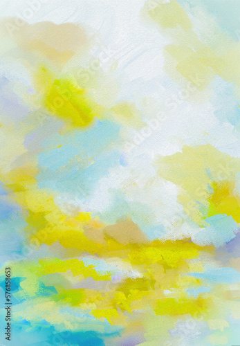Impressionistic Sunset/Sunrise Cloudscape - Digital Painting/Illustration/Art/Artwork Background or Backdrop, or Wallpaper