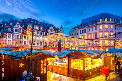 Quadro su tela Weihnachtsmarkt, Mainz, Deutschland