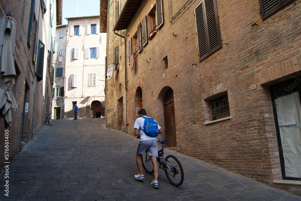 cyclist in italy