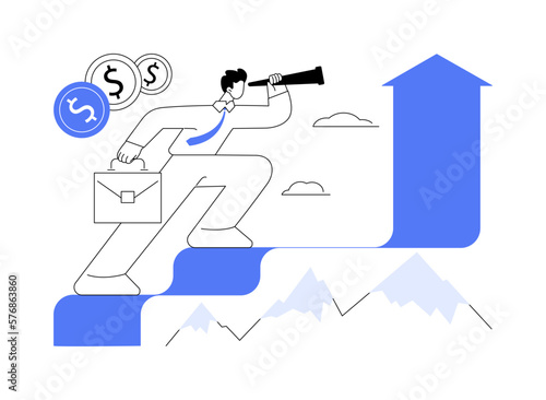 Business direction abstract concept vector illustration.