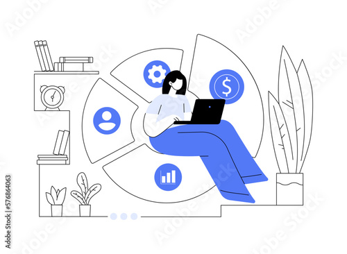 Balanced scorecard abstract concept vector illustration.