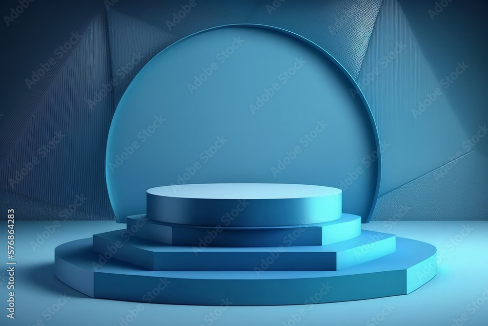 Fototapeta premium empty stage with spotlight, Generative AI