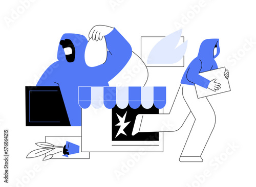 Looting abstract concept vector illustration.