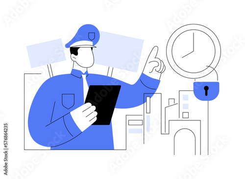Curfew abstract concept vector illustration.