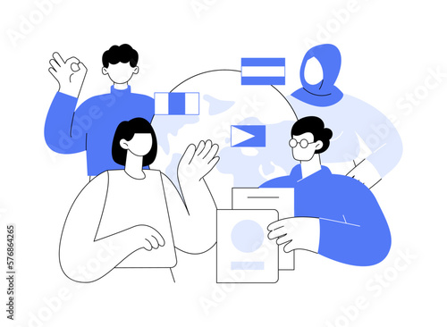 Nationality abstract concept vector illustration.