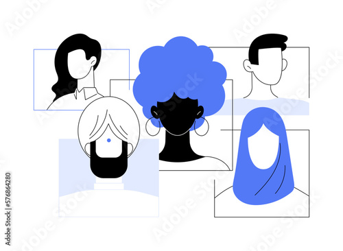 Race abstract concept vector illustration.