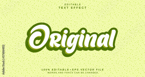 Editable text style effect - Original text style theme.