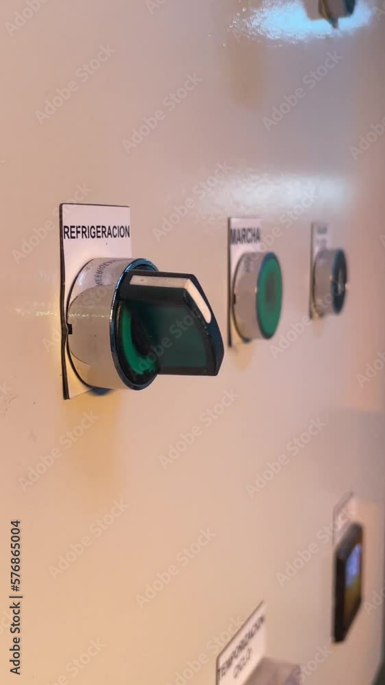 Hand actuate green button power switch off. Turn off cooling electrical