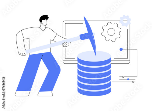 Data mining abstract concept vector illustration.