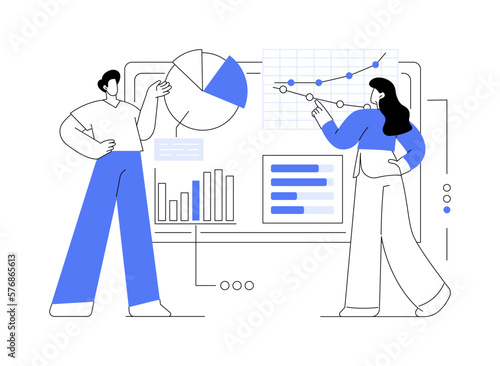 Dashboard service abstract concept vector illustration.