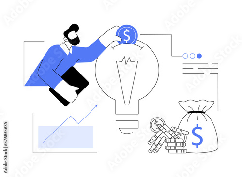 Venture investment abstract concept vector illustration.