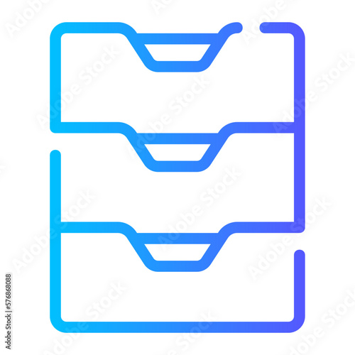 drawers gradient icon