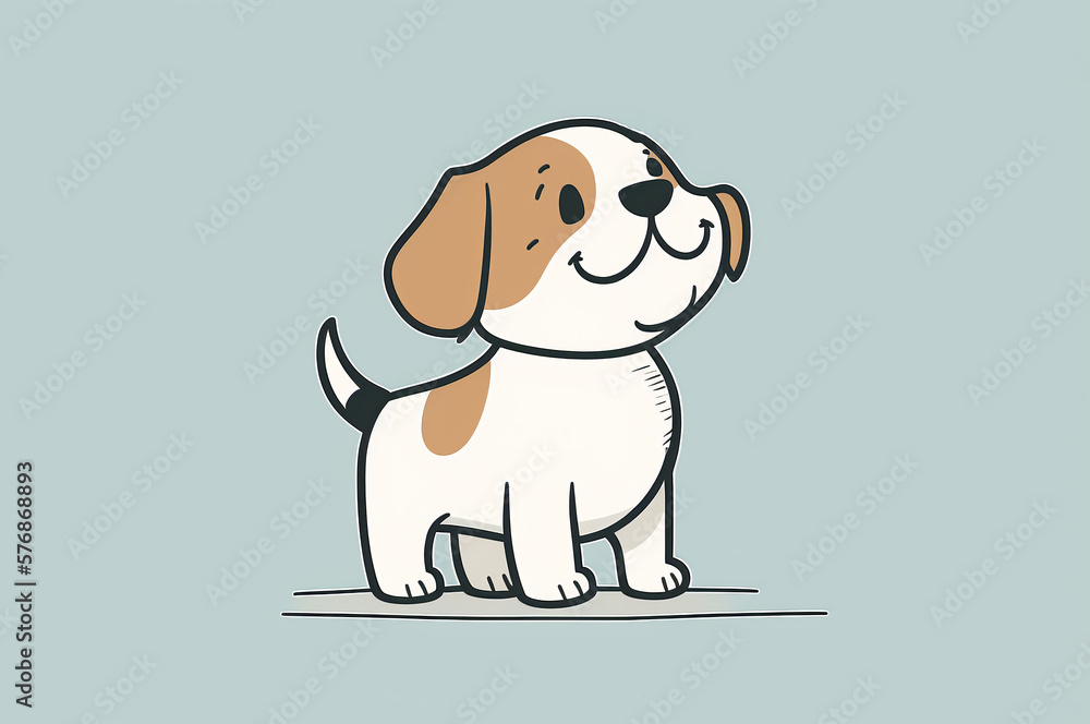 Cute beagle dog cartoon drawing illustration Cute beagle dog cartoon drawing illustration