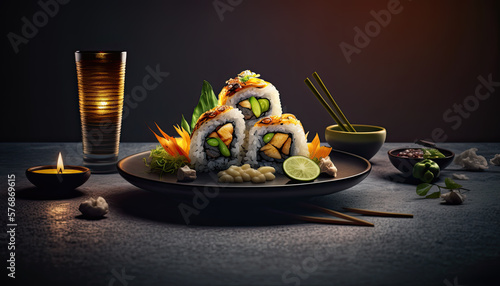 illustration of japanese food.