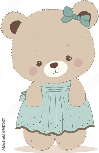 little girl with teddy bear