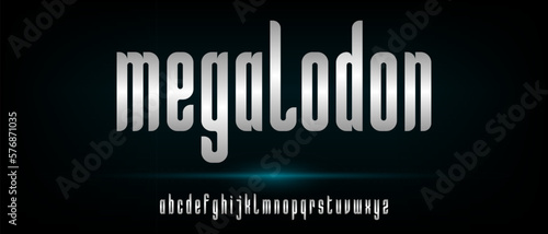 Modern creative condensed alphabet with urban style template