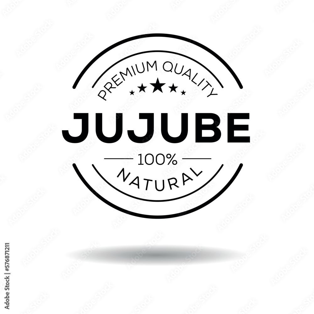 Creative (Jujube), Jujube label, vector illustration.