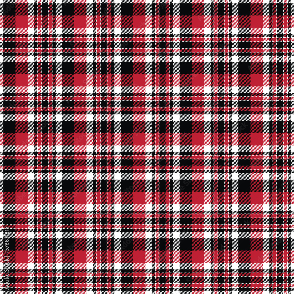 Red and Black Plaid Seamless Pattern - Colorful and bright plaid repeating pattern design Red and Black Plaid Seamless Pattern - Colorful and bright plaid repeating pattern design