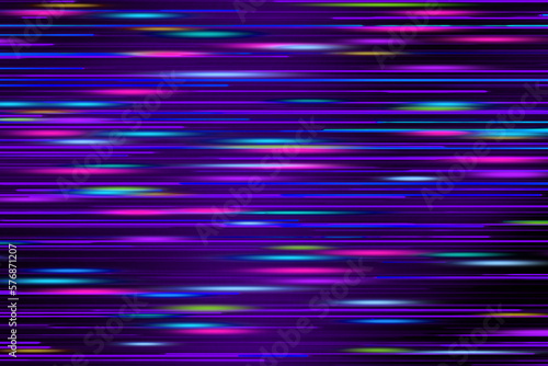 Cyber ​​speed light technology striped horizontal purple abstract background