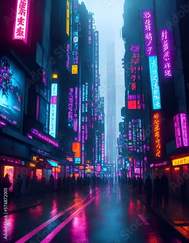 cyberpunk scenery night city  night 