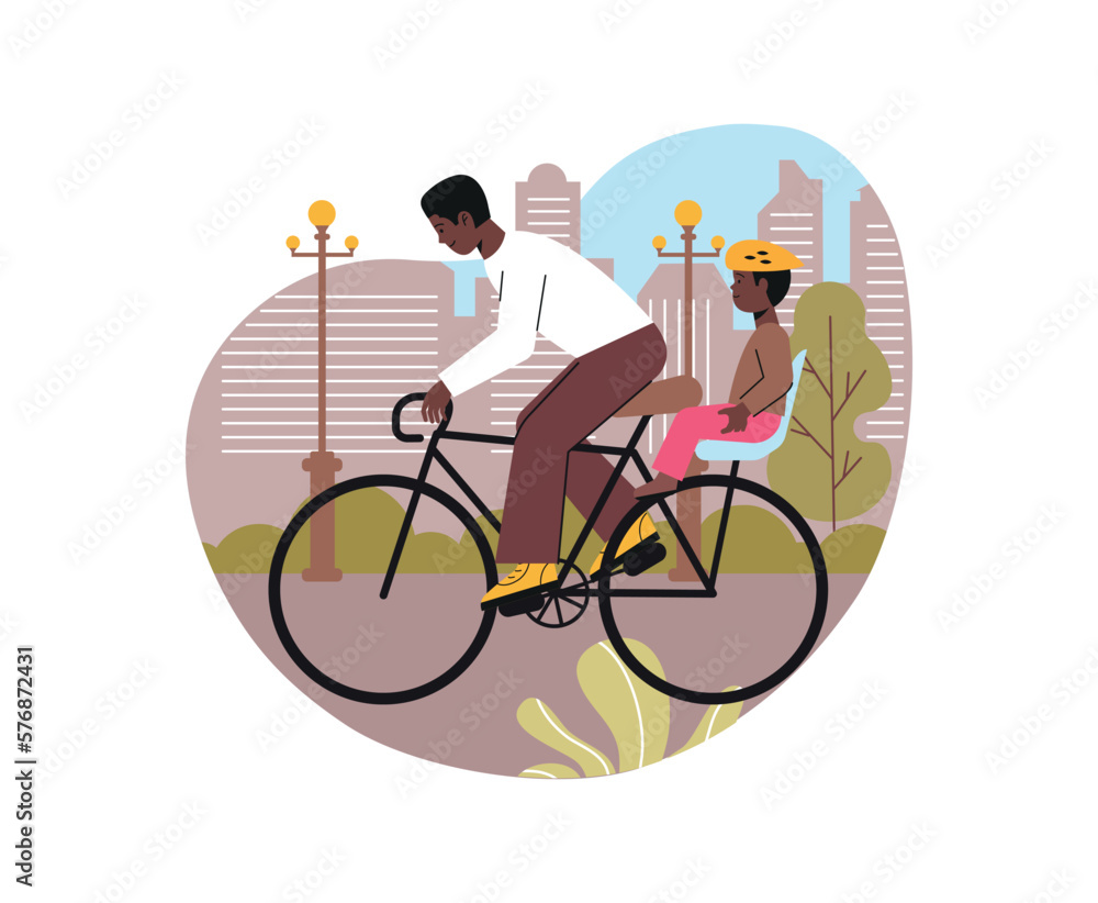 Fototapeta premium Family outdoor activities concept