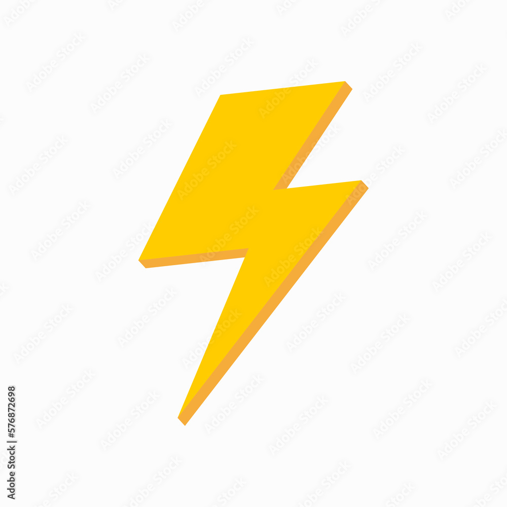 Realistic Lightning bolt design Vector icon illustration Realistic Lightning bolt design Vector icon illustration