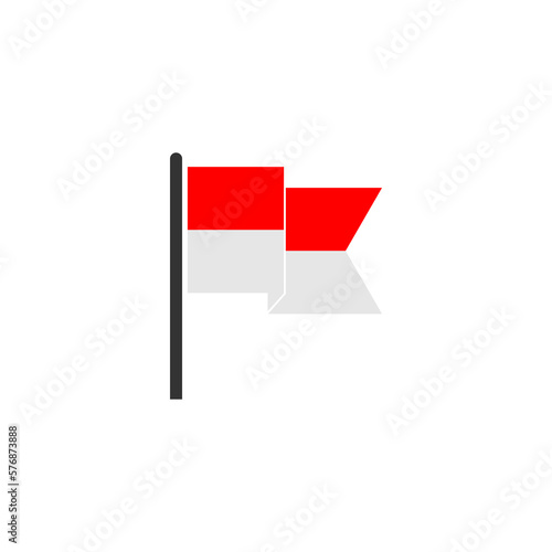 Indonesia national flags icon set, Indonesia independence day icon set vector sign symbol