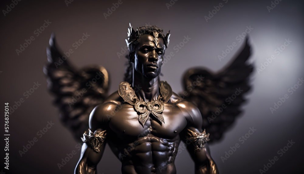 Fototapeta premium statue of a angel with wings