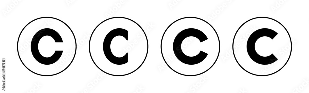 Copyright icon vector for web and mobile app. copyright sign and symbol Copyright icon vector for web and mobile app. copyright sign and symbol