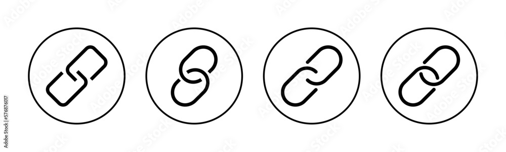 Link icon vector for web and mobile app. Hyperlink chain sign and symbol Link icon vector for web and mobile app. Hyperlink chain sign and symbol