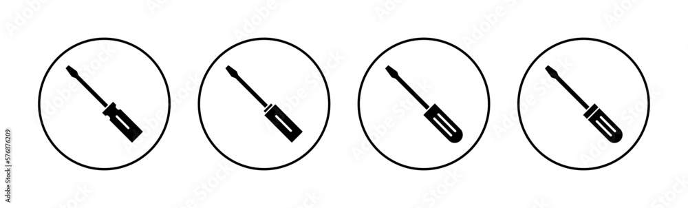 Screwdriver icon vector for web and mobile app. tools sign and symbol Screwdriver icon vector for web and mobile app. tools sign and symbol