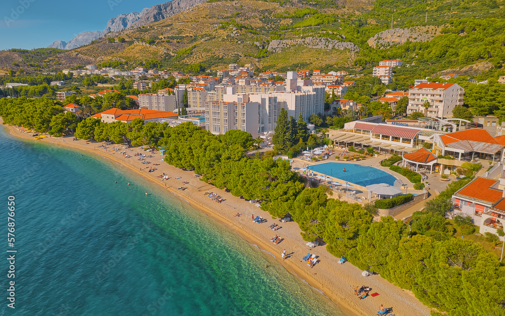 Tucepi aerial view Adriatic coast Croatia