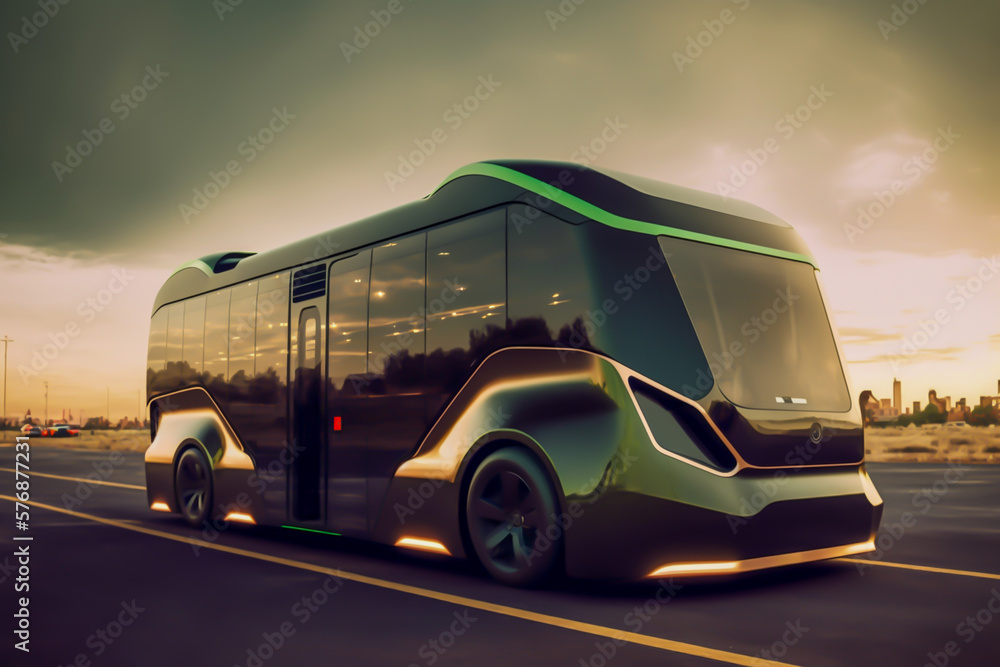 Self driving shuttles public transport, transports of the future, generative ai