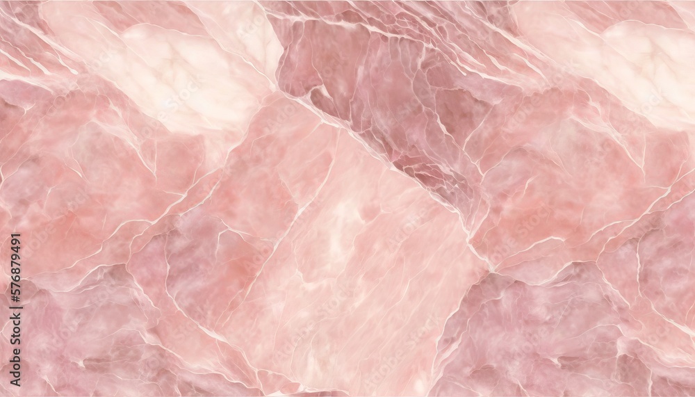 Image Generated Artificial Intelligence. Piece of polished rose marble