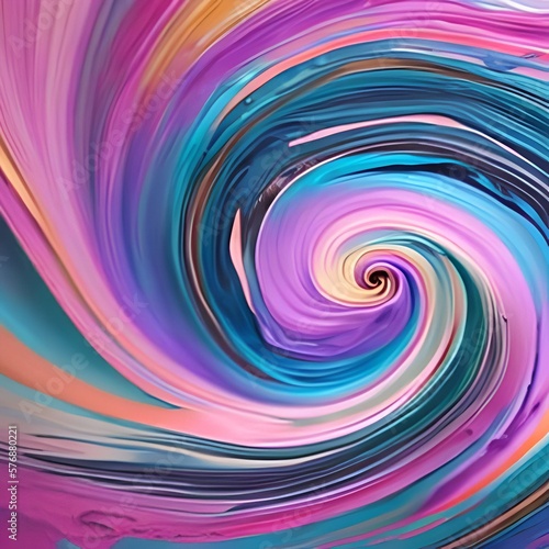 Multicolor paint swirl