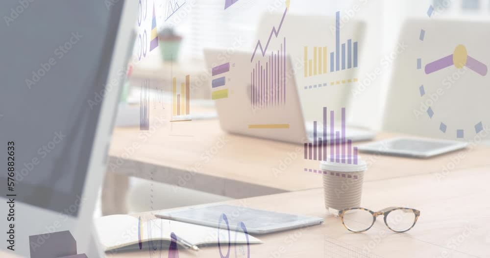 Animation of financial data processing over computers Animation of financial data processing over computers