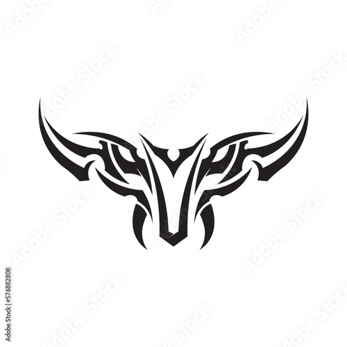 black tribal vector logo design icon and sign tribal