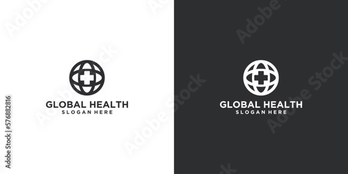 global health logo template global medicine logo health logo for worldwide