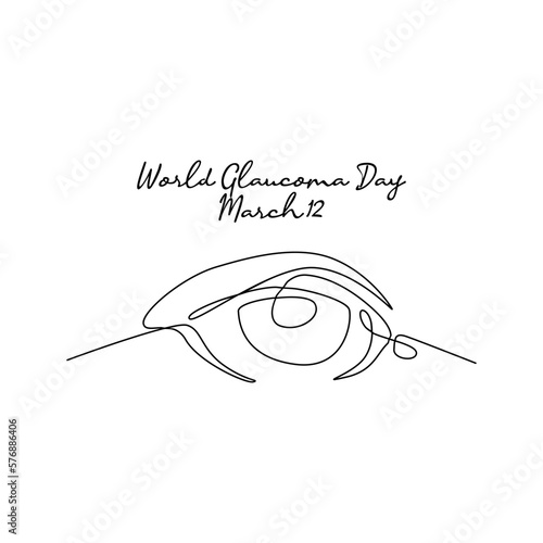 single line art of world glaucoma day good for world glaucoma day celebrate. line art. illustration.