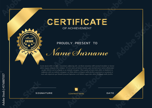  luxury certificate  template . Diploma of modern design or gift certificate. Vector illustration.