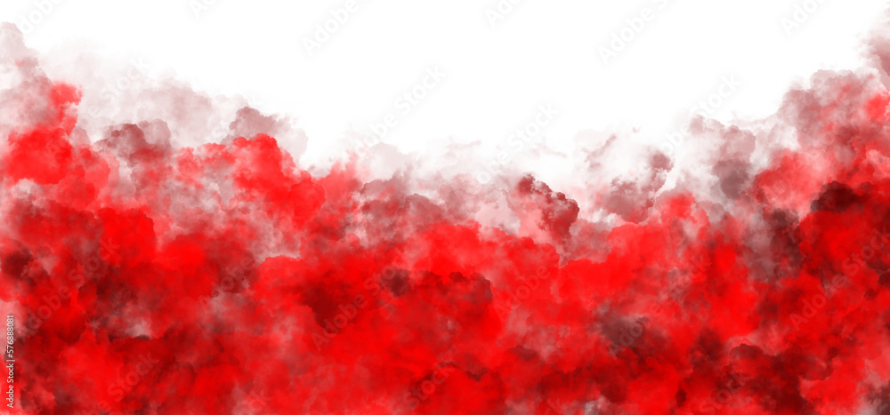 Fototapeta premium transparent red Smoke border