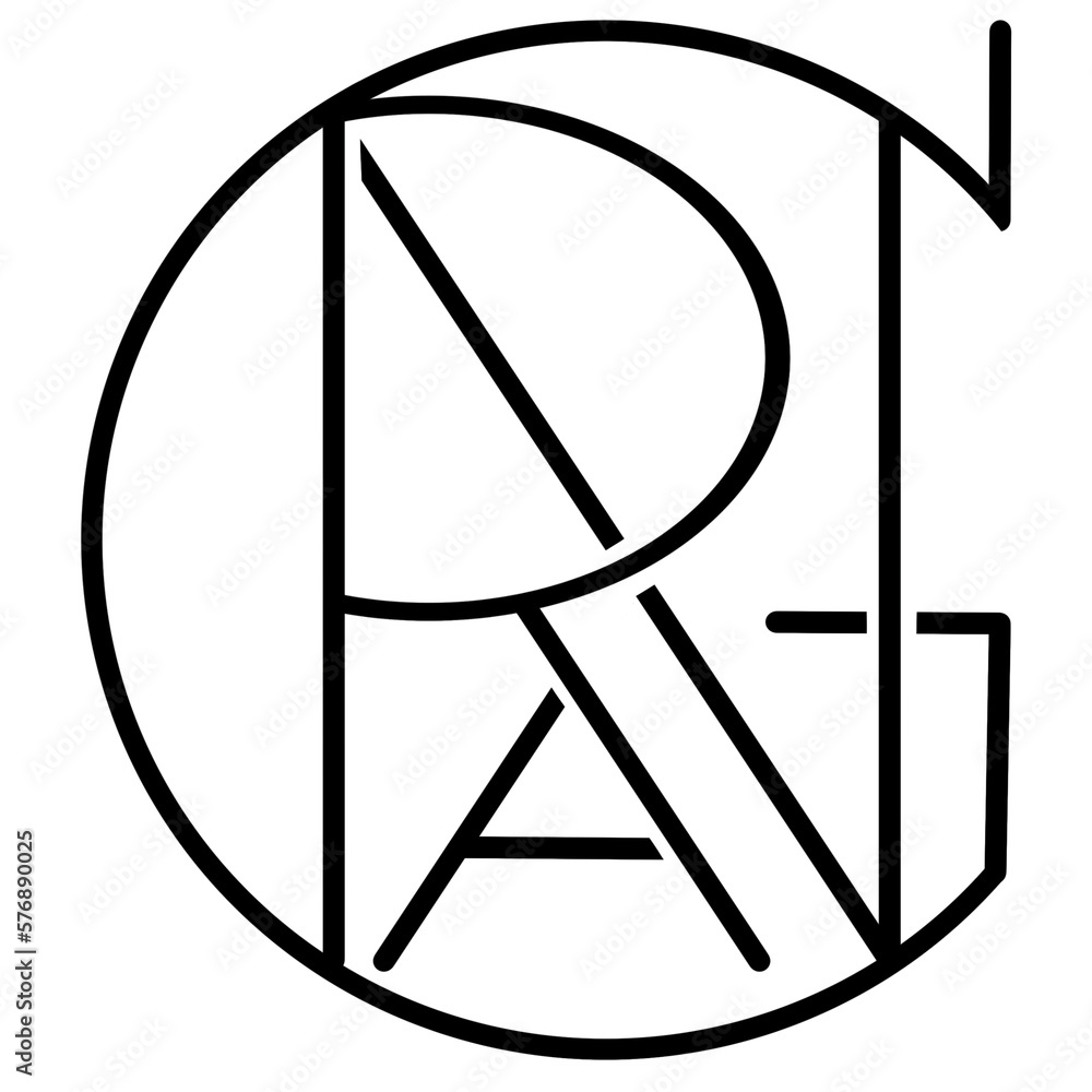 Black line drawing, Symbol design with letters P, A, N, G, Logo pattern. Black line drawing, Symbol design with letters P, A, N, G, Logo pattern.