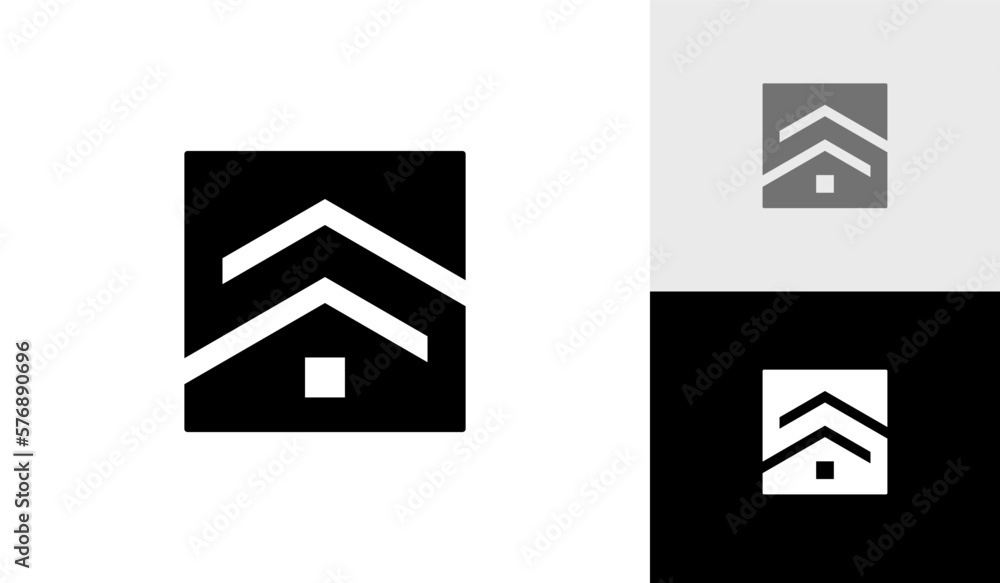 Letter S initial monogram with house roof logo design Stock Vector ...