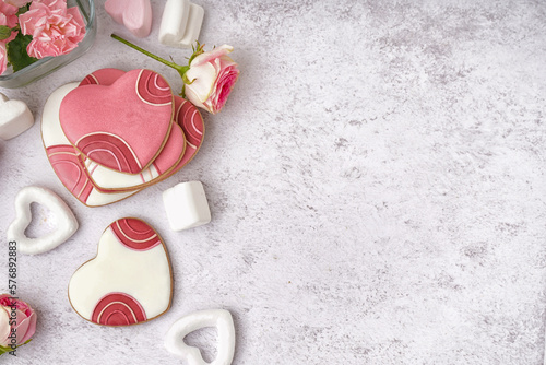 Pink and white heart shaped...