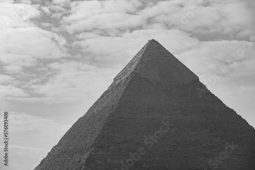 The Great Pyramid of Giza in Cairo in Black and White