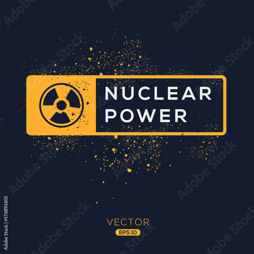 Creative (Nuclear power) Icon, Vector sign.