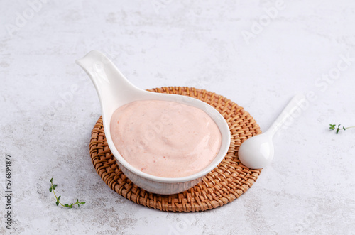 Pink dip sauce