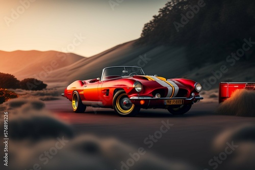 classic car, vintage, retro, AI generated