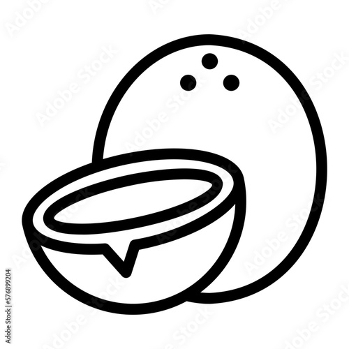 coconut line icon