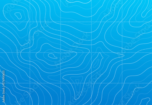 Tela Ocean or sea line contour on topographic map or terrain topography, vector pattern background
